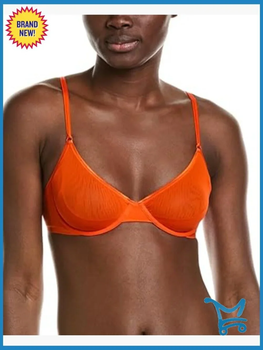 Sheer Contour Underwire Bra with Adjustable Straps, Hook & Eye Closure,